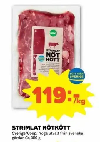 Stora Coop Sverige/Coop Strimlat Nötkött 350g erbjuda