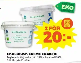 Stora Coop Änglamark Ekologisk Creme Fraiche 2dl erbjuda