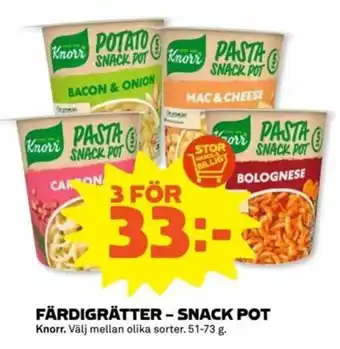 Stora Coop Knorr Färdigrätter - Snack Pot 51-73g erbjuda