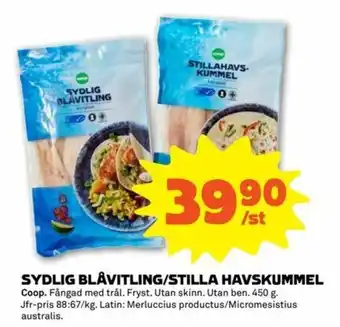 Stora Coop Coop Sydlig Blåvitling/Stilla Havskummel 450g erbjuda