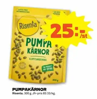 Risenta Pumpakärnor 300g