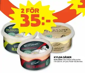 Stora Coop Eriks såser Kylda såser 170-230ml erbjuda