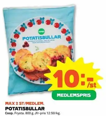 Stora Coop Coop Potatisbullar 800g erbjuda