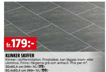 Bauhaus KLINKER SKIFFER erbjuda