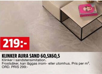 KLINKER AURA SAND 60,5X60,5
