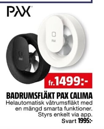 Bauhaus BADRUMSFLÄKT PAX CALIMA erbjuda