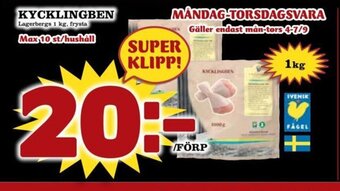 Nya Pulsen KYCKLINGBEN erbjuda