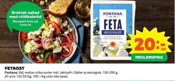 Coop Konsum FETAOST erbjuda
