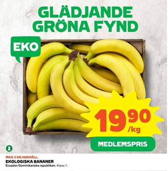 Coop Konsum EKOLOGISKA BANANER erbjuda