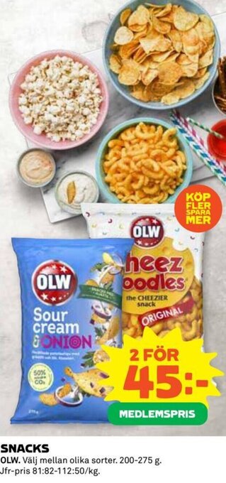 Coop Konsum SNACKS OLW erbjuda