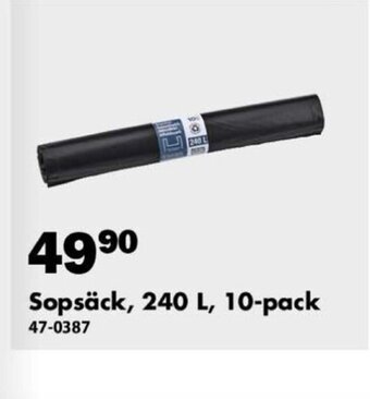 Biltema Sopsäck, 240 L, 10-pack erbjuda