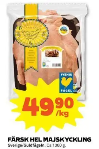 Coop Forum Sverige/Guldfågeln Färsk Hel Majskyckling 1300g erbjuda