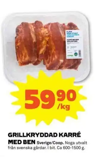 Coop Forum Sverige/Coop Grillkryddad Karré Med Ben 600-1500g erbjuda