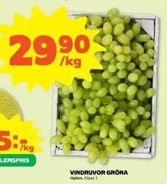 Vindruvor Gröna