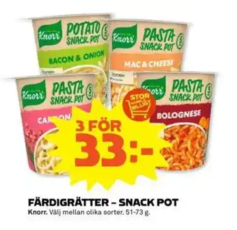 Knorr Färdigrätter - Snack Pot 51-73g