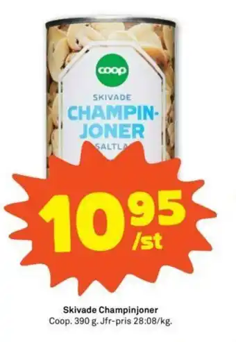 Coop Forum Coop Skivade Champinjoner 390g erbjuda
