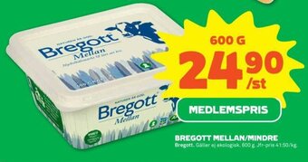 Coop Forum Bregott Mellan/Mindre 600g erbjuda