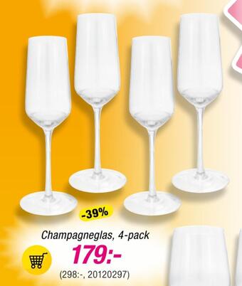 Guldfynd Champagneglas, 4-pack erbjuda