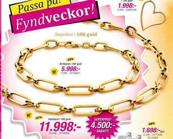 Guldfynd Halsband i 18k guld erbjuda