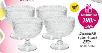 Dessertskål i glas, 4-pack