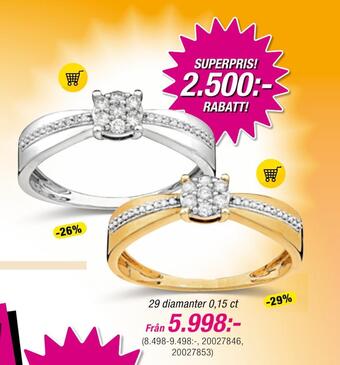 Guldfynd 29 diamanter 0,15 ct erbjuda