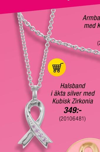 Guldfynd Halsband i äkta silver med kubisk zirkonia erbjuda