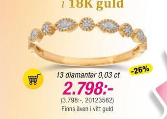 Guldfynd Ringar i 18k guld erbjuda