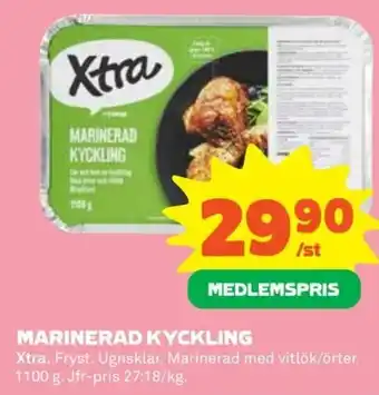 Coop Daglivs Xtra Marinerad Kyckling 1100g erbjuda