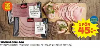 Coop Daglivs Jakobsdals Smörgåspålägg 70-120g erbjuda