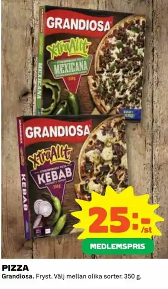 Coop Daglivs Grandiosa Pizza 350g erbjuda