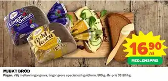 Pågen Mjukt Bröd 500g