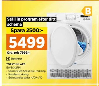 Power Electrolux torktumlare erbjuda