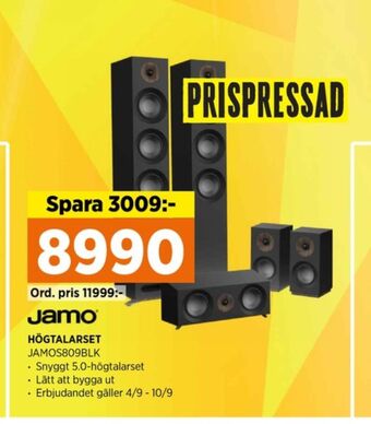 Power Jamo högtalare erbjuda