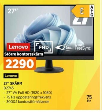 Power Lenovo skärm erbjuda