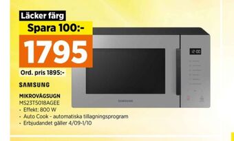 Power Samsung mikrovågsugn erbjuda