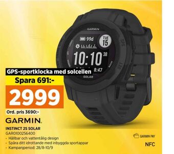 Power Garmin sportsklocka erbjuda