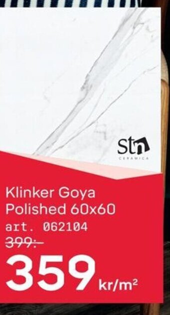 Byggmax Klinker Goya Polished 60x60 art. 062104 399:- erbjuda