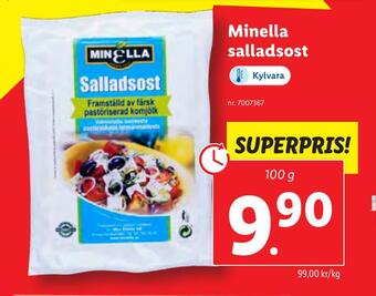 Lidl Minella salladsost erbjuda