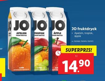 Lidl Jo fruktdryck erbjuda