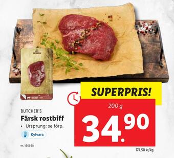 Lidl Färsk rostbiff erbjuda