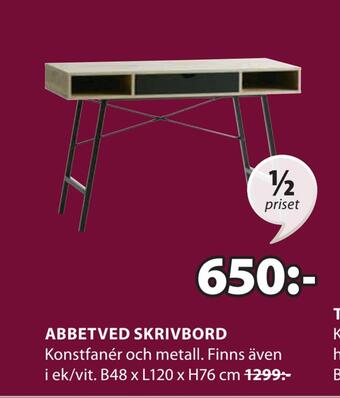 JYSK Abbetved skrivbord erbjuda