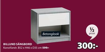 JYSK Billund sängbord erbjuda