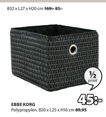 JYSK Ebbe korg erbjuda