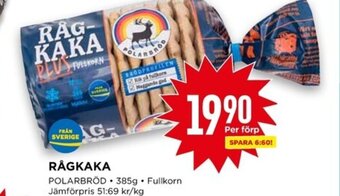 Willys RÅGKAKA POLARBRÖD erbjuda