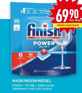 MASKINDISKMEDEL FINISH