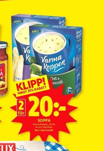 ICA Kvantum Varma koppen soppor erbjuda
