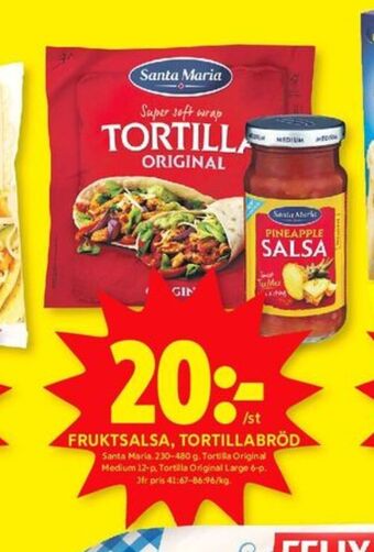 ICA Kvantum Santa maria tortillas erbjuda