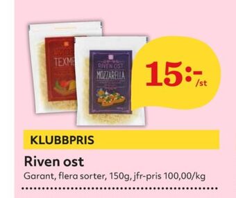Hemköp Garant riven ost erbjuda