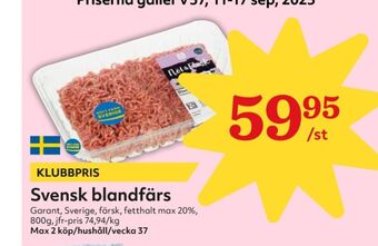 Hemköp Garant blandfärs max 20% erbjuda