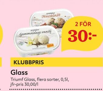 Hemköp Triumf gräddglass erbjuda